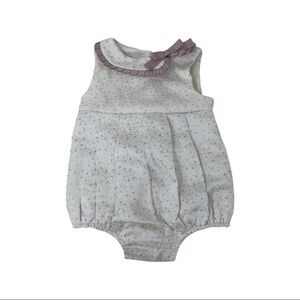 Cupcakes and Cashmere metallic white and pink one piece bodysuit 3-6M
